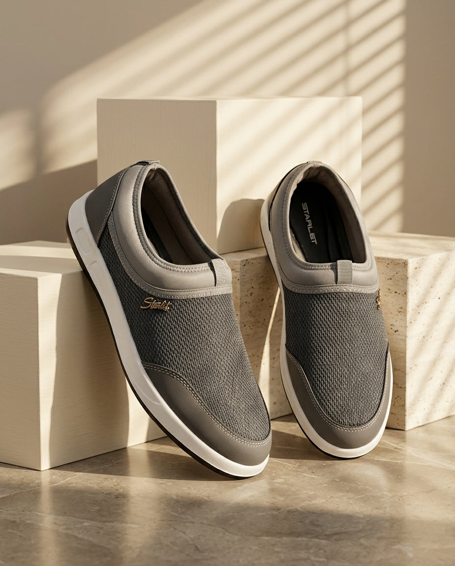 STARLET NS-07 Slip-On Sneakers - Grey