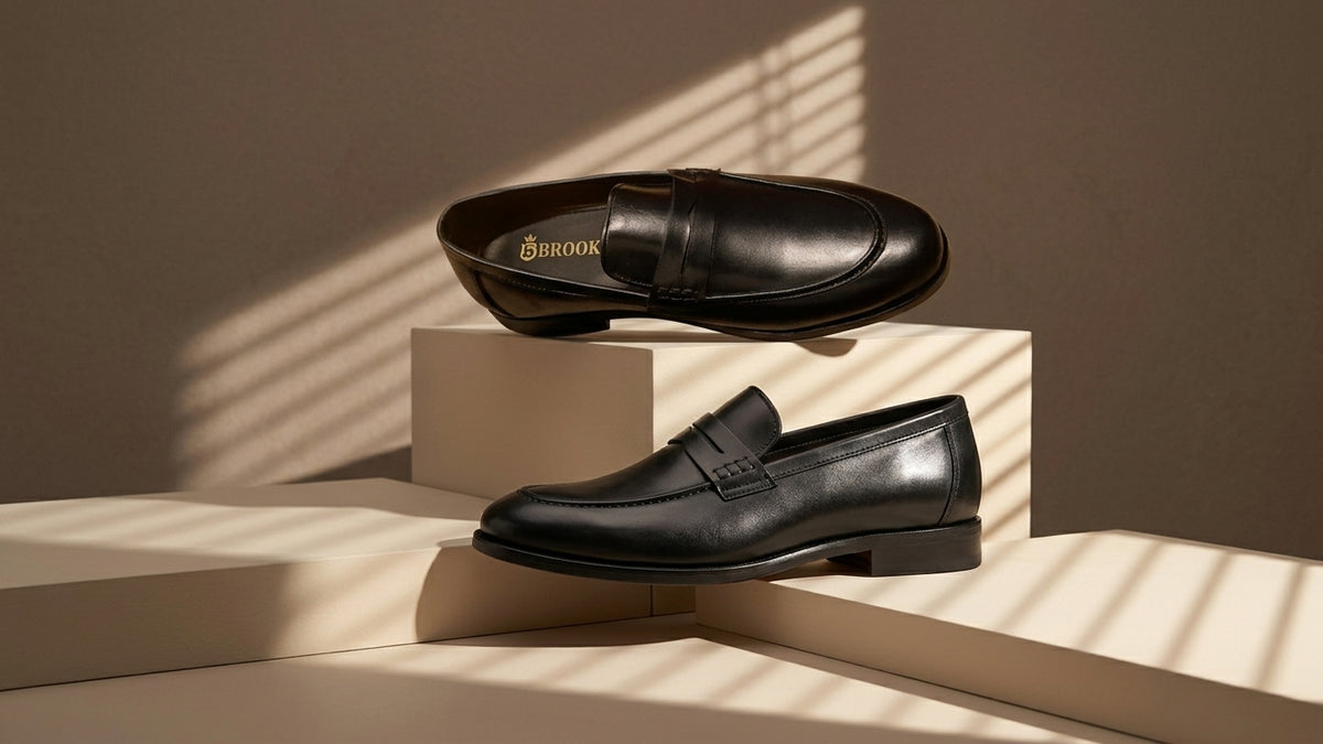 BROOX Premium Penny Loafer - Brown & Black - Made in Italy Style