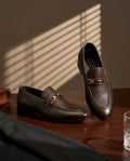 Premium Brown Horsebit Loafer - Free Socks Included - Formal Office Wear