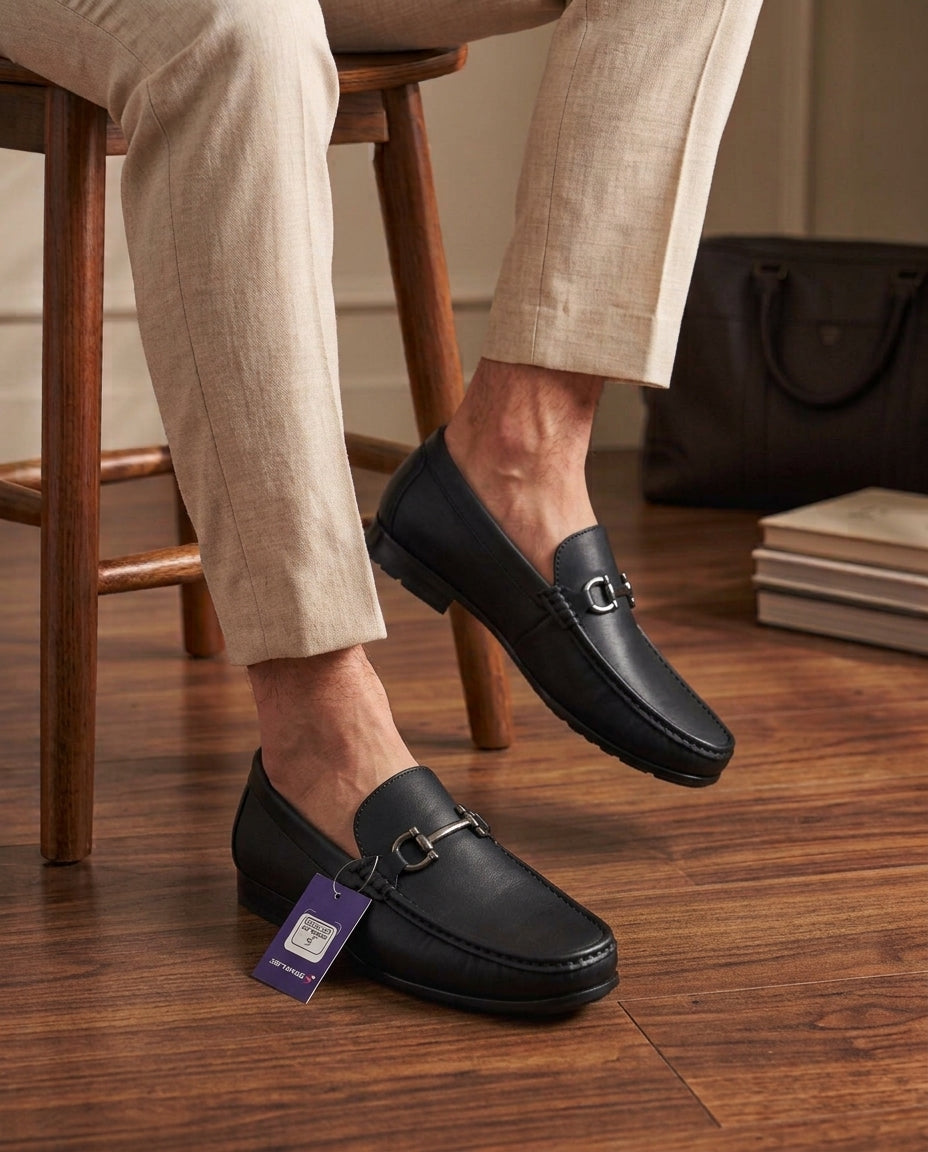 STARLET Premium Horsebit Formal Loafer - Black & Brown - Soft Comfort