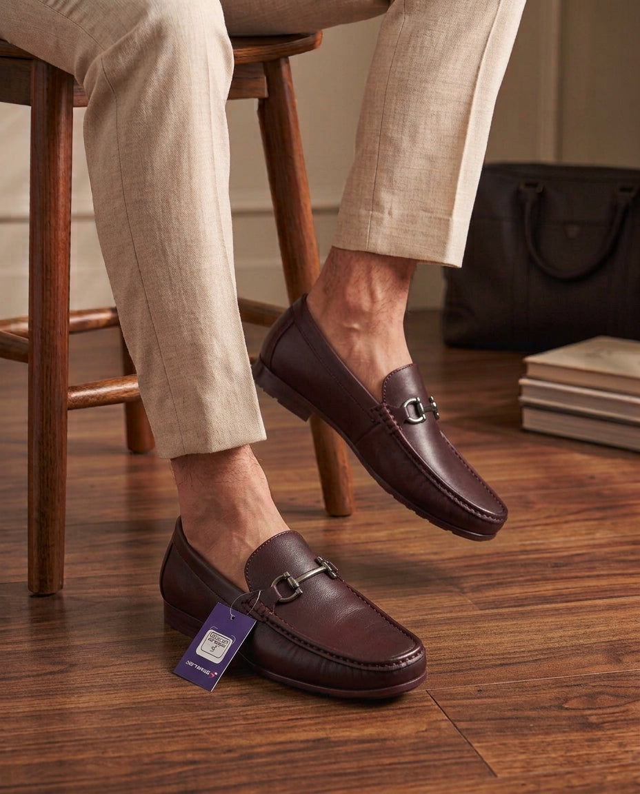 STARLET Premium Horsebit Formal Loafer - Black & Brown - Soft Comfort