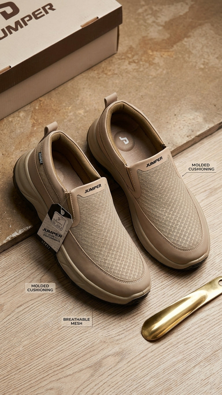 STARLET TES-04 JUMPER Slip-On - Beige - Molded Cushioning