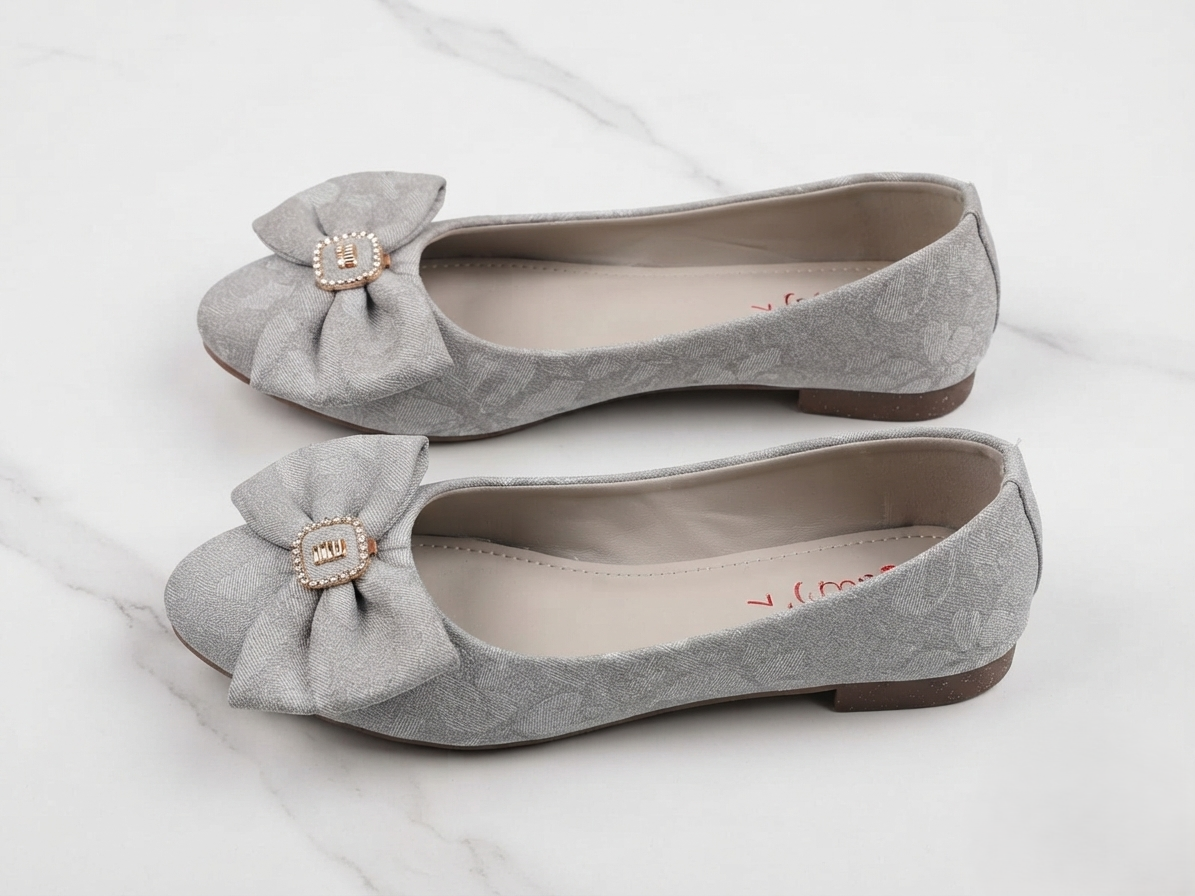 Elegant Patterned Bow Flat Shoes for Women | Casual & Daily Wear