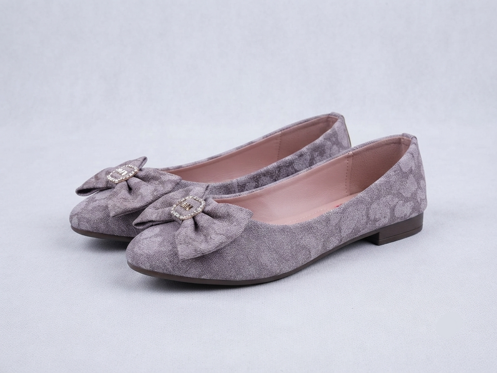 Elegant Patterned Bow Flat Shoes for Women | Casual & Daily Wear