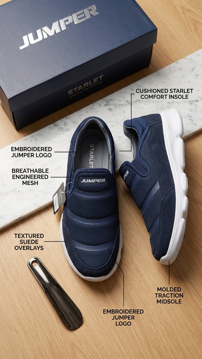 STARLET TES-04 JUMPER Slip-On - Navy Blue - Premium Comfort