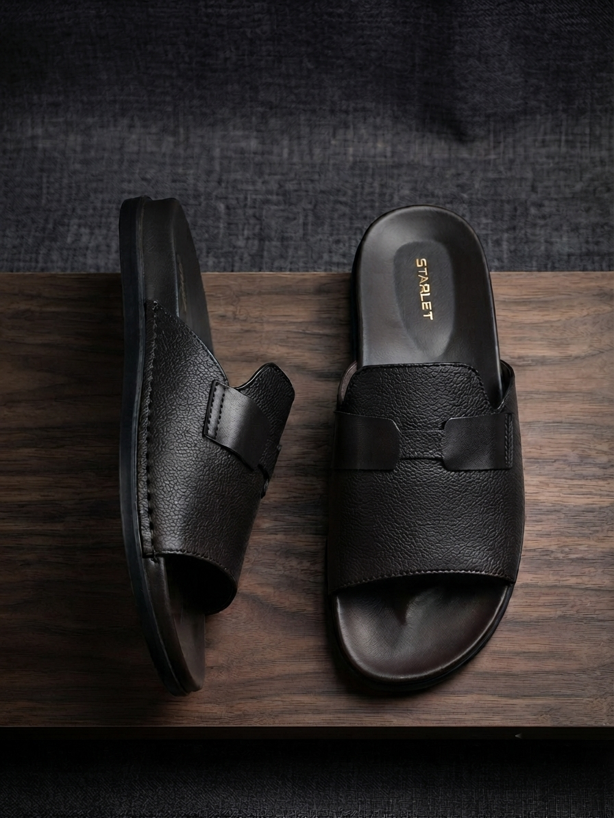 Starlet Textured Single-Strap Men's Casual Slides