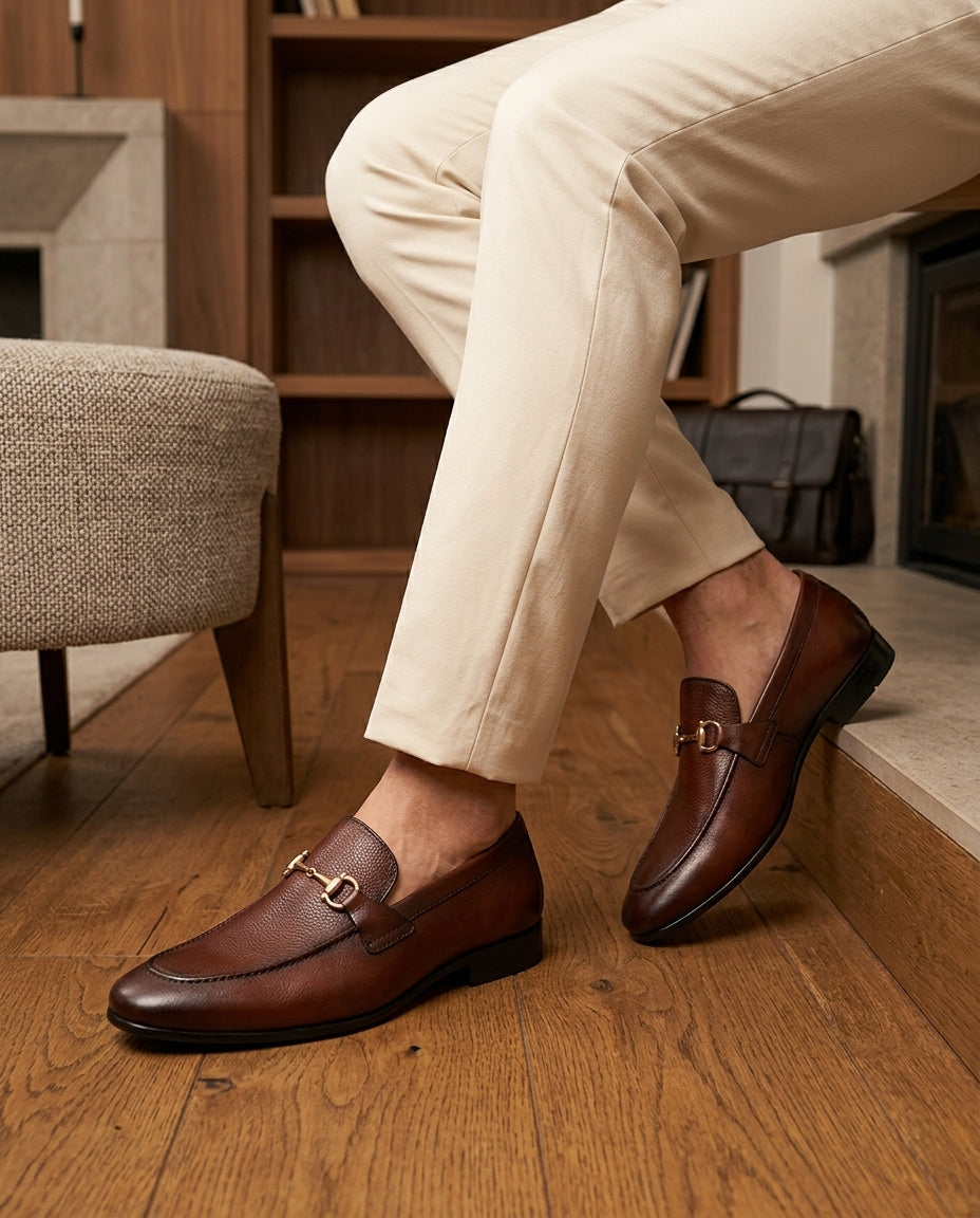 Walkland Premium Horsebit Formal Loafer - Black & Brown