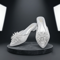 Luxury Embellished Mesh Mules for Women | Party & Casual Slip-On Shoes